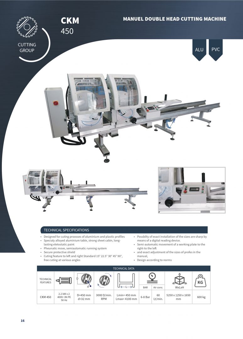 Manuel ift Kafa Kesim Makinesi CKM-450