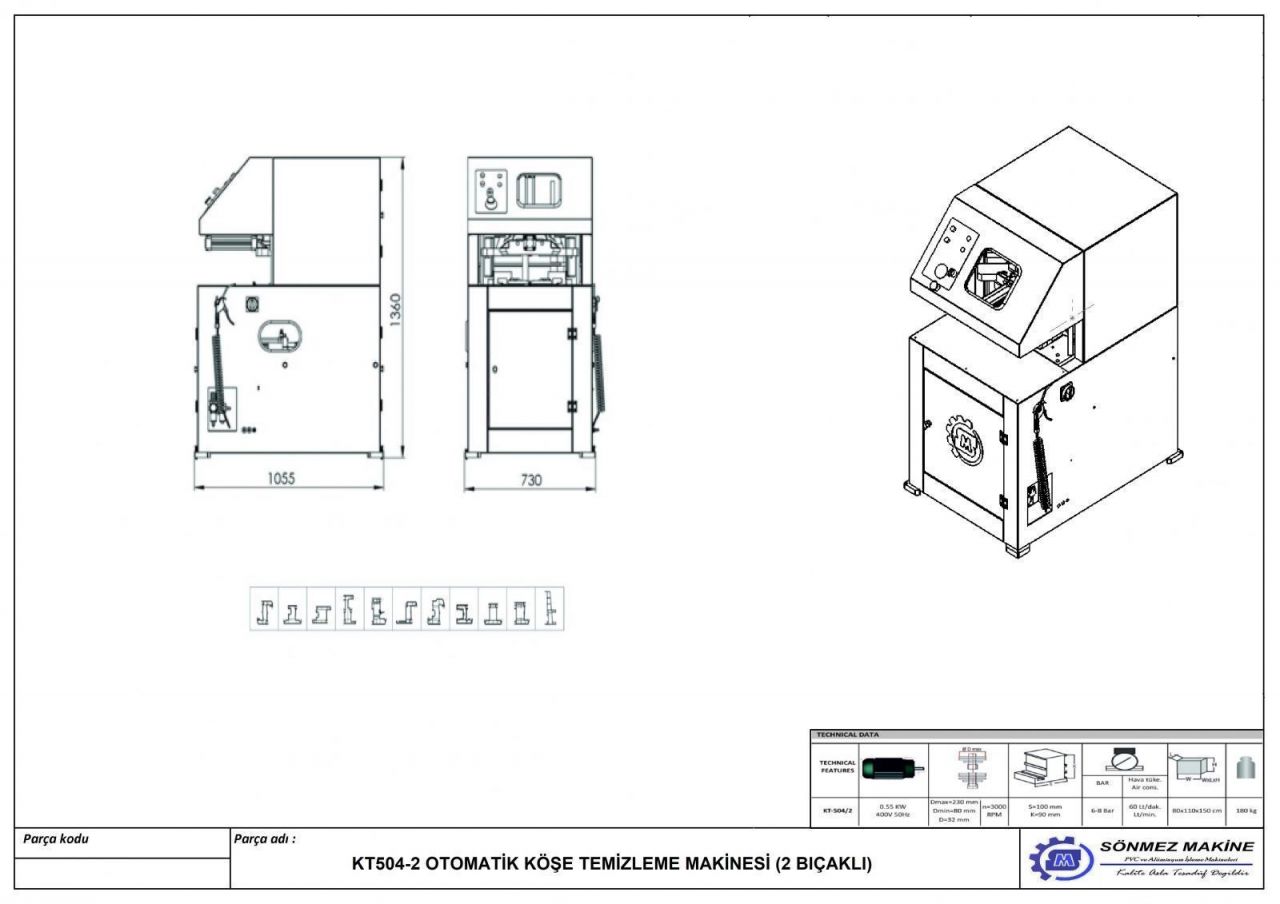 Otomatik Ke Temizleme Makinas (2 Bakl) KT504-2