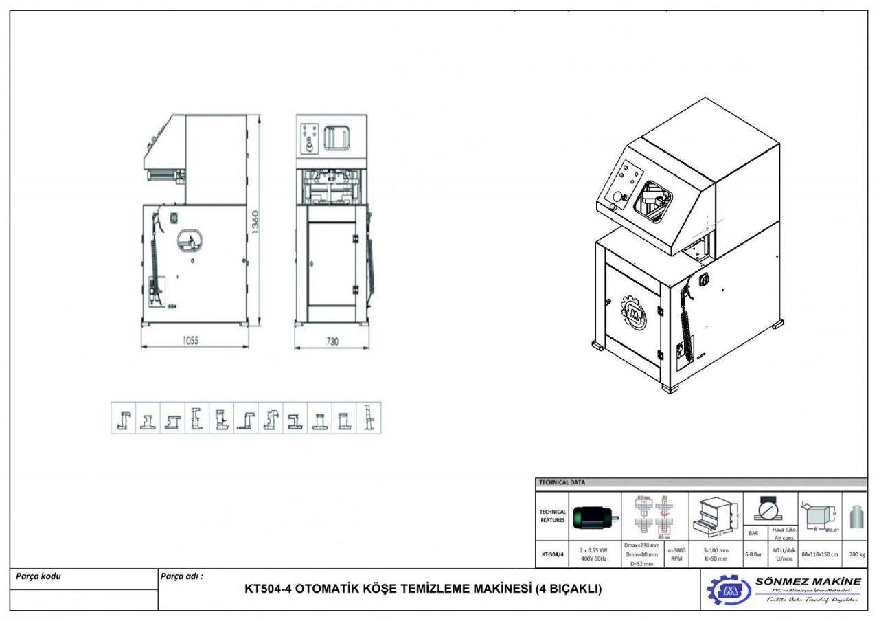 Otomatik Ke Temizleme Makinas (4 Bakl) KT504-4