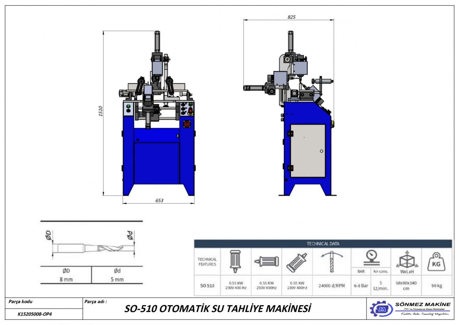 Otomatik Su Tahliye Makinesi SO510-AL