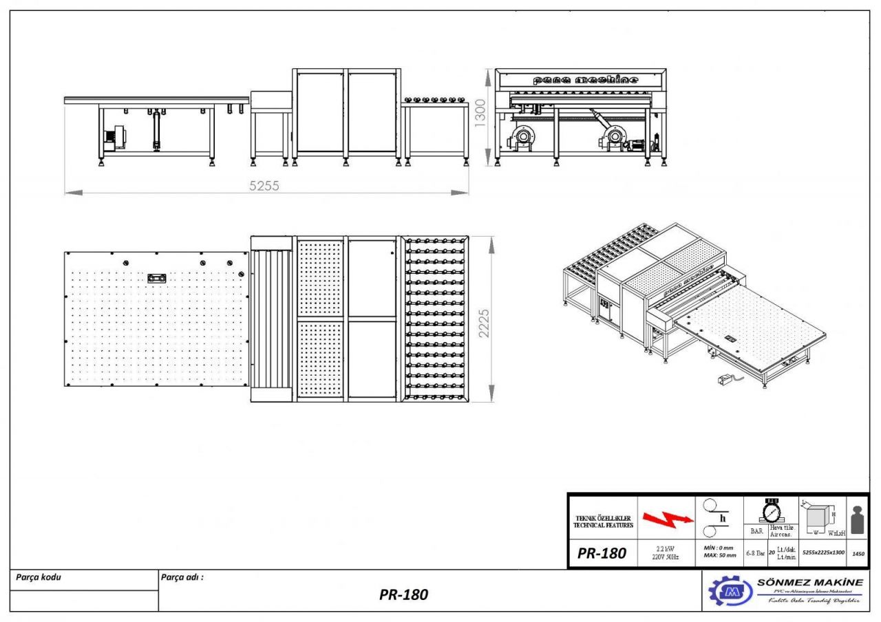 Cam Presleme Makinas PR180
