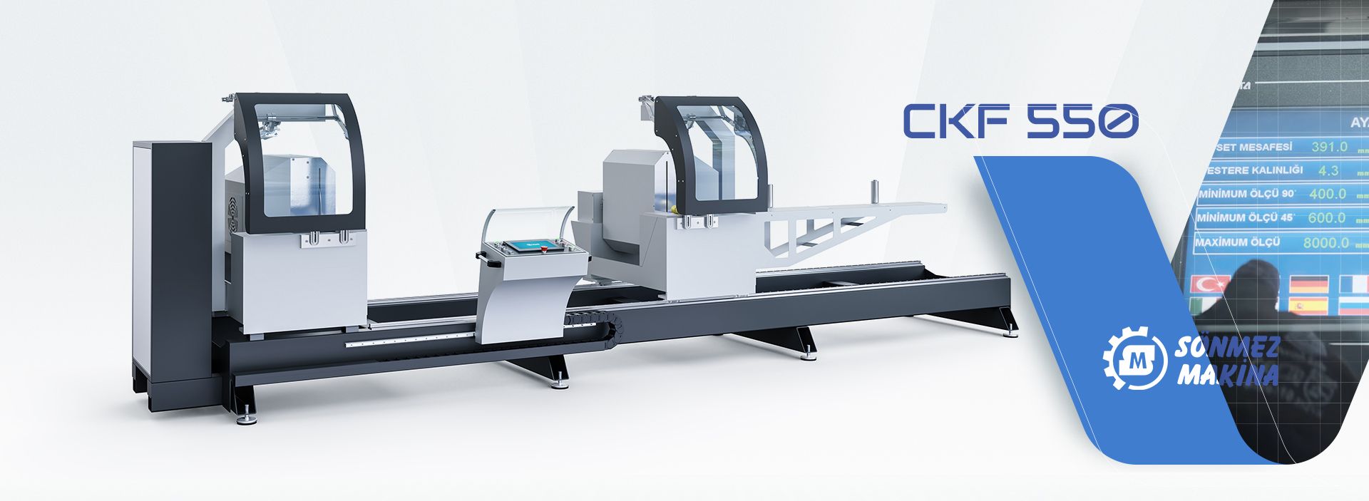 Otomatik ift Kafa Kesim Makinesi 550 mm CKF 550